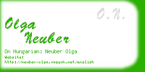 olga neuber business card
